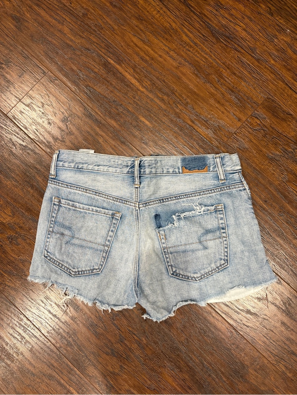 American Eagle Outfitters Light Blue Distressed Denim Cutoff Shorts